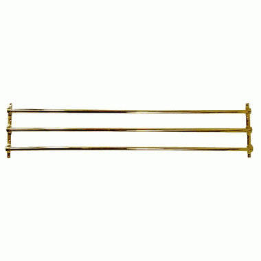 COPPER MOUNTAIN HARDWARE 36 Inch Solid Brass Triple Push Bar (Polished Brass Finish)