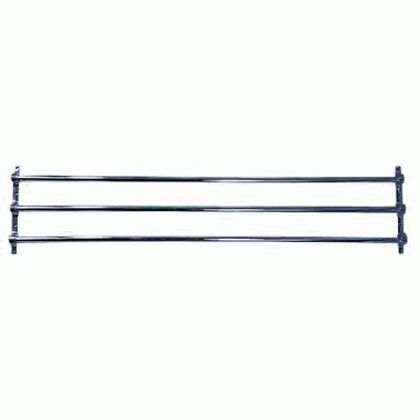 COPPER MOUNTAIN HARDWARE 36 Inch Solid Brass Triple Push Bar (Polished Chrome Finish)