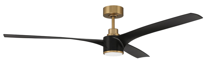 60" Phoebe in Flat Black/Satin Brass w/ Flat Black Blades CRAFTMADE