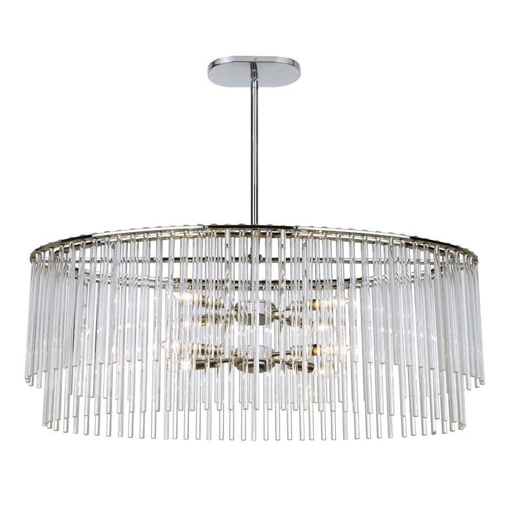 Bleecker 8 Light Polished Chrome Chandelier Crystorama