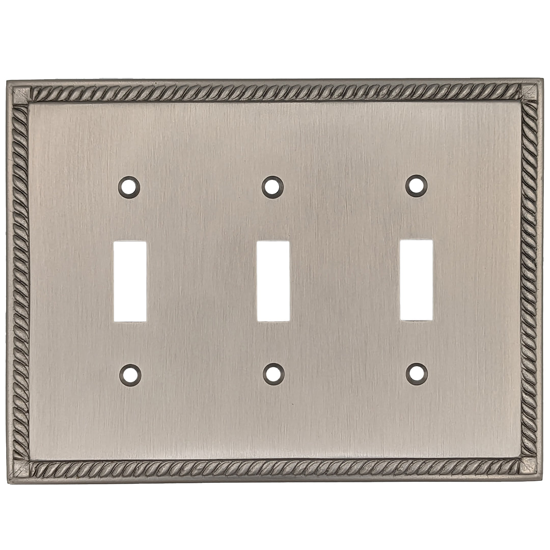 COPPER MOUNTAIN HARDWARE English Georgian Roped Wall Plate (Satin Nickel)