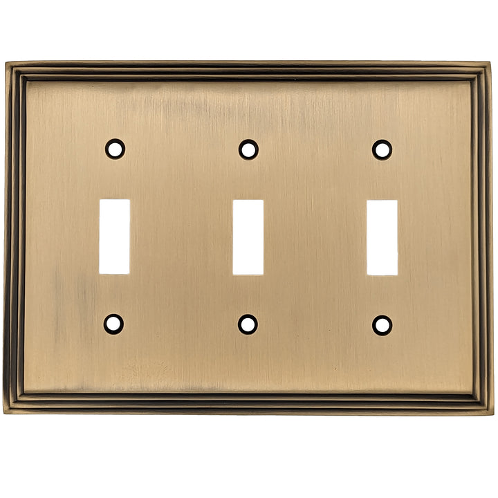 COPPER MOUNTAIN HARDWARE Kingston Classic Stepped Wall Plate (Antique Brass)