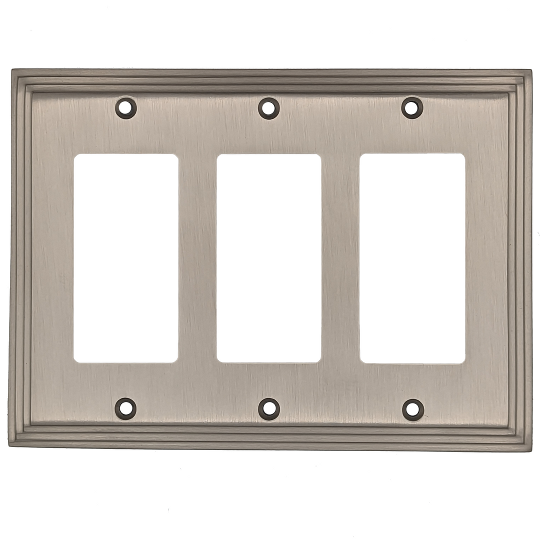 COPPER MOUNTAIN HARDWARE Kingston Classic Stepped Wall Plate (Satin Nickel)