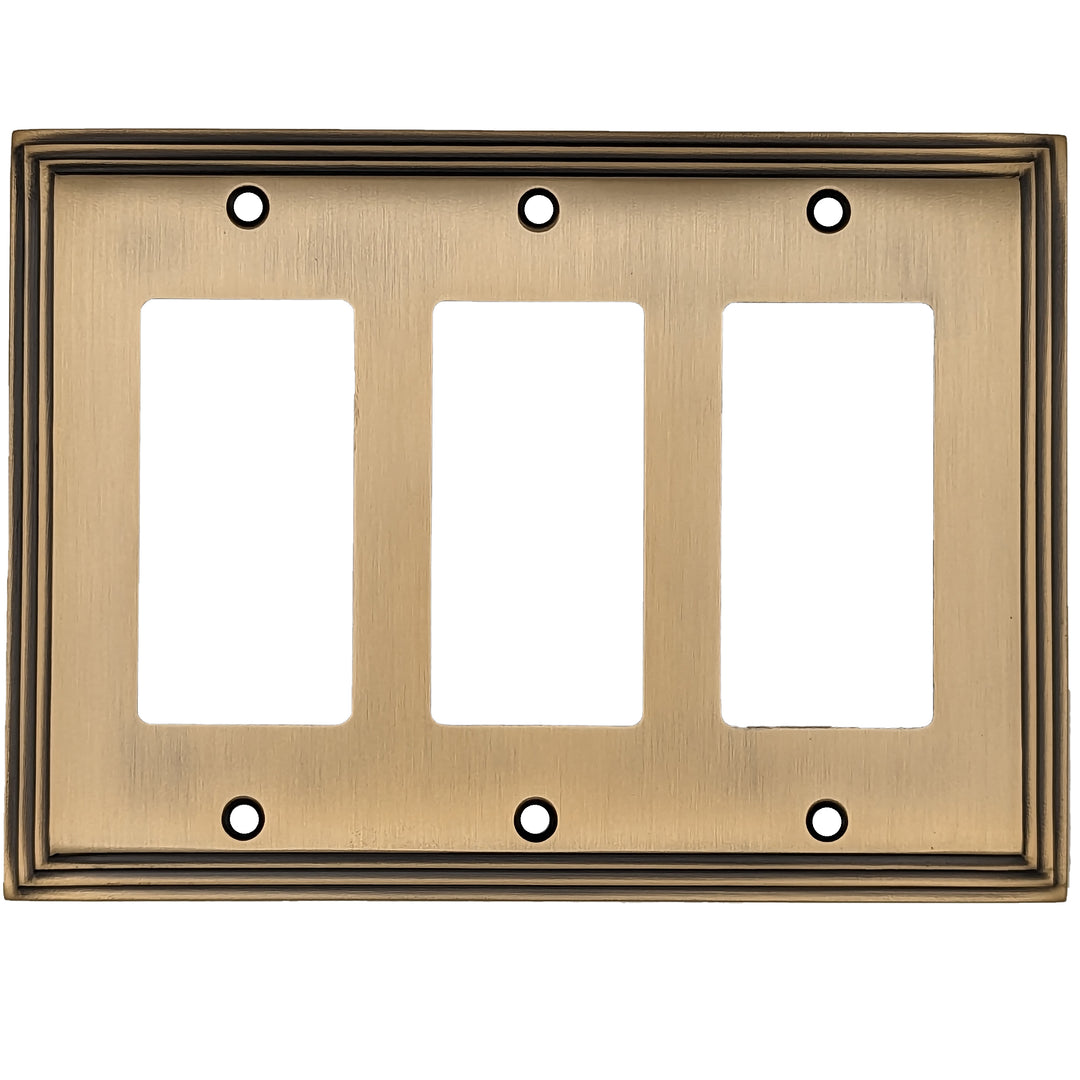 COPPER MOUNTAIN HARDWARE Kingston Classic Stepped Wall Plate (Antique Brass)