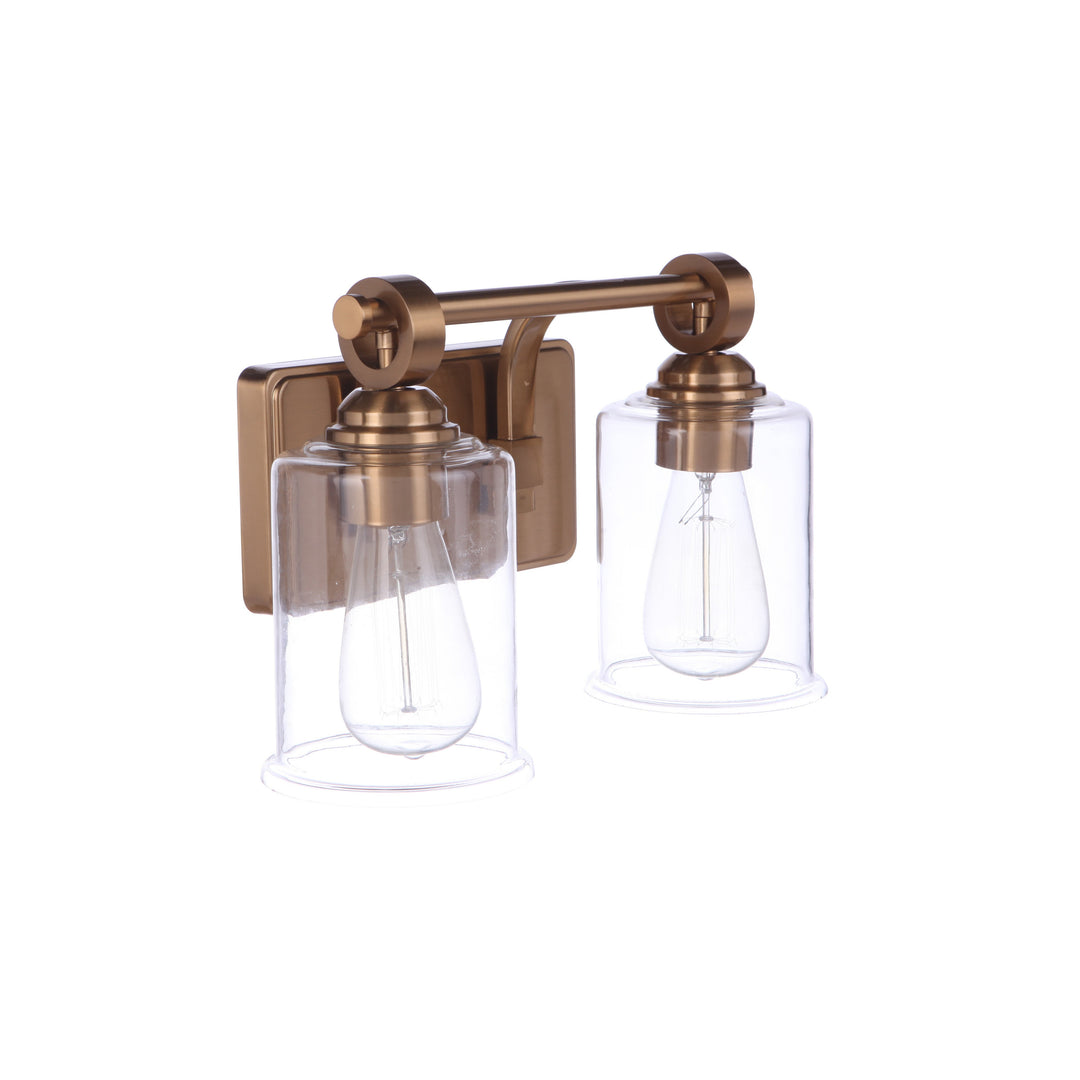 CRAFTMADE Romero 2 Light Vanity in Satin Brass