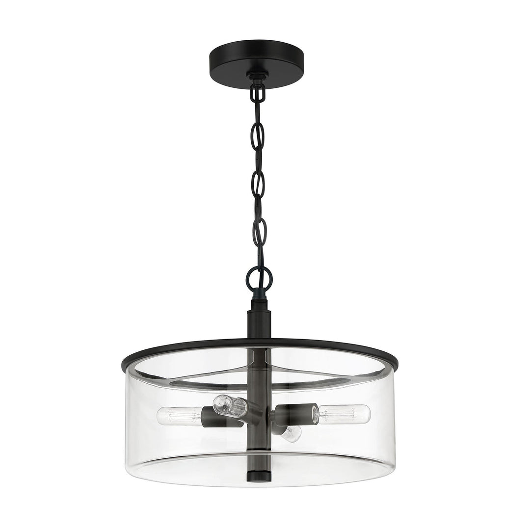 CRAFTMADE Hailie 4 Light Convertible Semi Flush in Flat Black