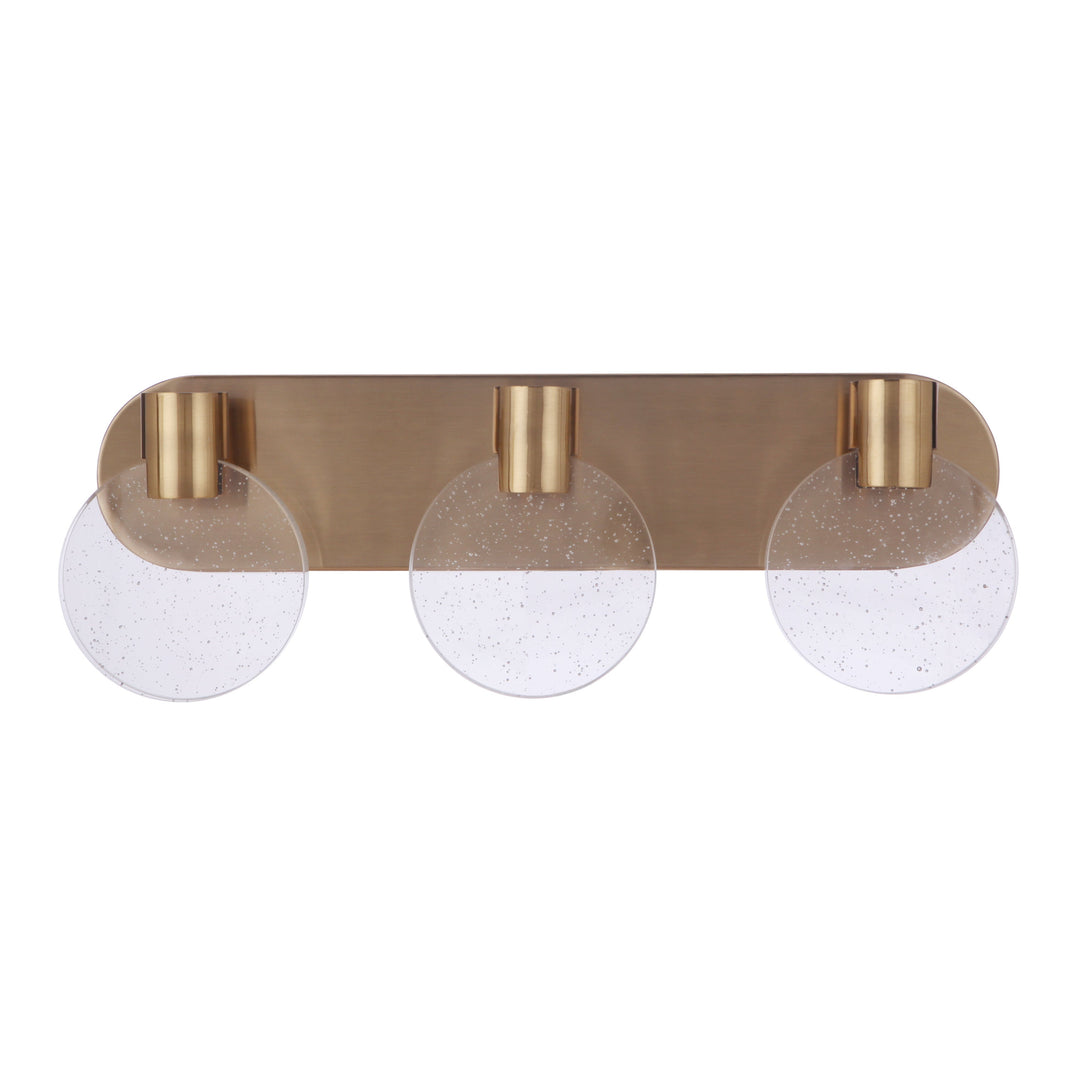 CRAFTMADE Glisten 3 Light LED Vanity in Satin Brass