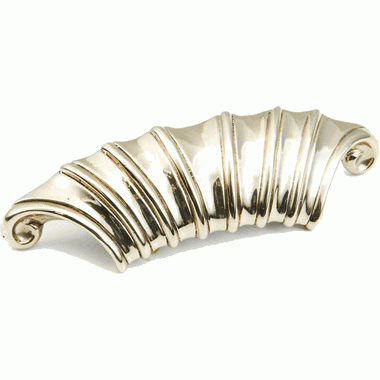 SCHAUB 4 1/2 Inch (2 Inch c-c) Symphony French Court Cup Pull (White Bronze Finish)