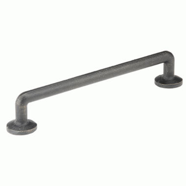 EMTEK 4 1/2 Inch (3 1/2 Inch c-c) Sandcast Bronze Rod Pull (Medium Bronze Finish)