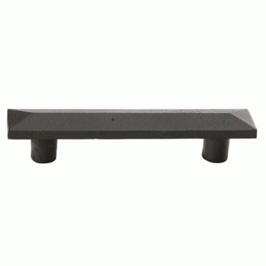 EMTEK 4 1/2 Inch (3 Inch c-c) Sandcast Bronze Pyramid Pull (Matte Black)