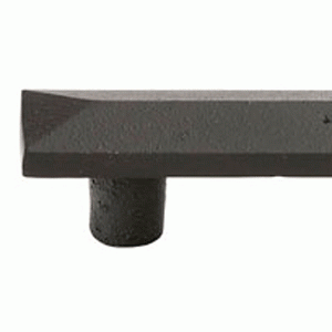 EMTEK 4 1/2 Inch (3 Inch c-c) Sandcast Bronze Pyramid Pull (Matte Black)