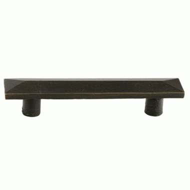 EMTEK 4 1/2 Inch (3 Inch c-c) Sandcast Bronze Pyramid Pull (Medium Bronze Finish)