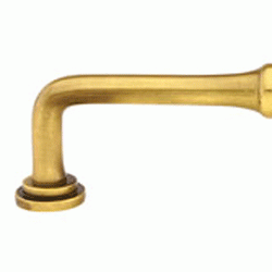 EMTEK 4 1/2 Inch (4 Inch c-c) Solid Brass Spindle Pull Antique Brass Finish