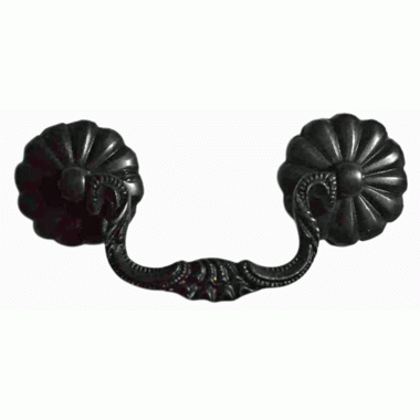 COPPER MOUNTAIN HARDWARE 4 1/2 Inch Beaded Victorian Bail Pull with Petal Mount (Oil Rubbed Bronze)