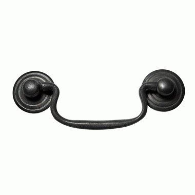 COPPER MOUNTAIN HARDWARE 4 1/2 Inch Modern Solid Brass Cabinet Drop Pull (Oil Rubbed Bronze Finish)