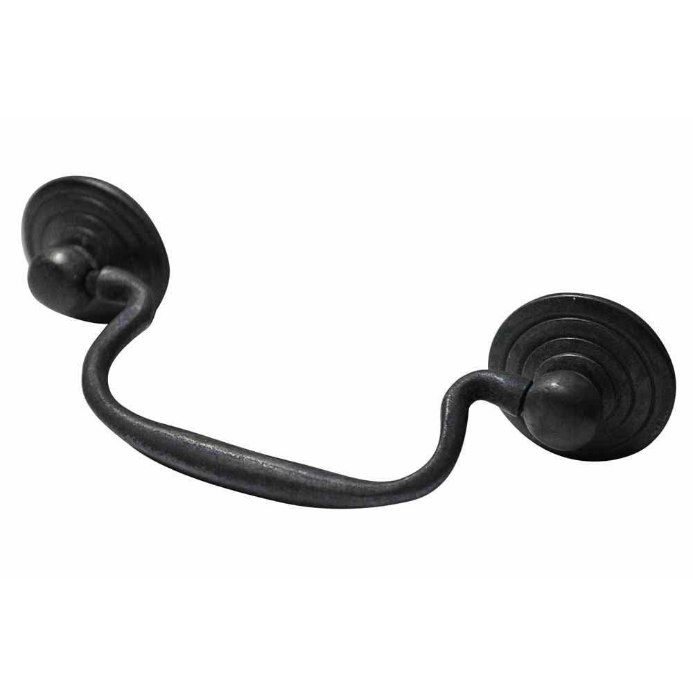 COPPER MOUNTAIN HARDWARE 4 1/2 Inch Modern Solid Brass Cabinet Drop Pull (Oil Rubbed Bronze Finish)