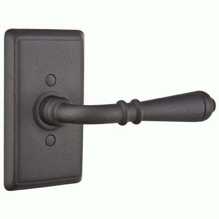 EMTEK Emtek Wrought Steel Normandy Lever With Rectangular Rosette