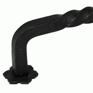 EMTEK 4 1/4 Inch (4 Inch c-c) Wrought Steel San Carlos Style Fixed Pull (Matte Black Finish)