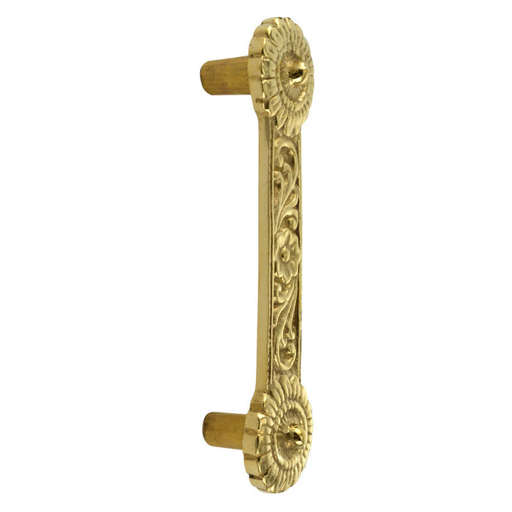 COPPER MOUNTAIN HARDWARE 4 1/4 Inch Overall (3 3/8 Inch c-c) Solid Brass Unique Circle Pull Handle (Polished Brass Finish)