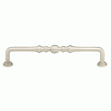 EMTEK 4 1/8 Inch (3 1/2 Inch c-c) Solid Brass Spindle Pull (Brushed Nickel Finish)