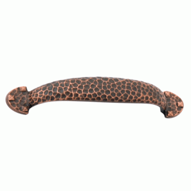 EMTEK Emtek Arts & Crafts 4 3/8 Inch (3 1/2 Inch c-c) Solid Brass Hammered Drawer Pull (Oil Rubbed Bronze Finish)