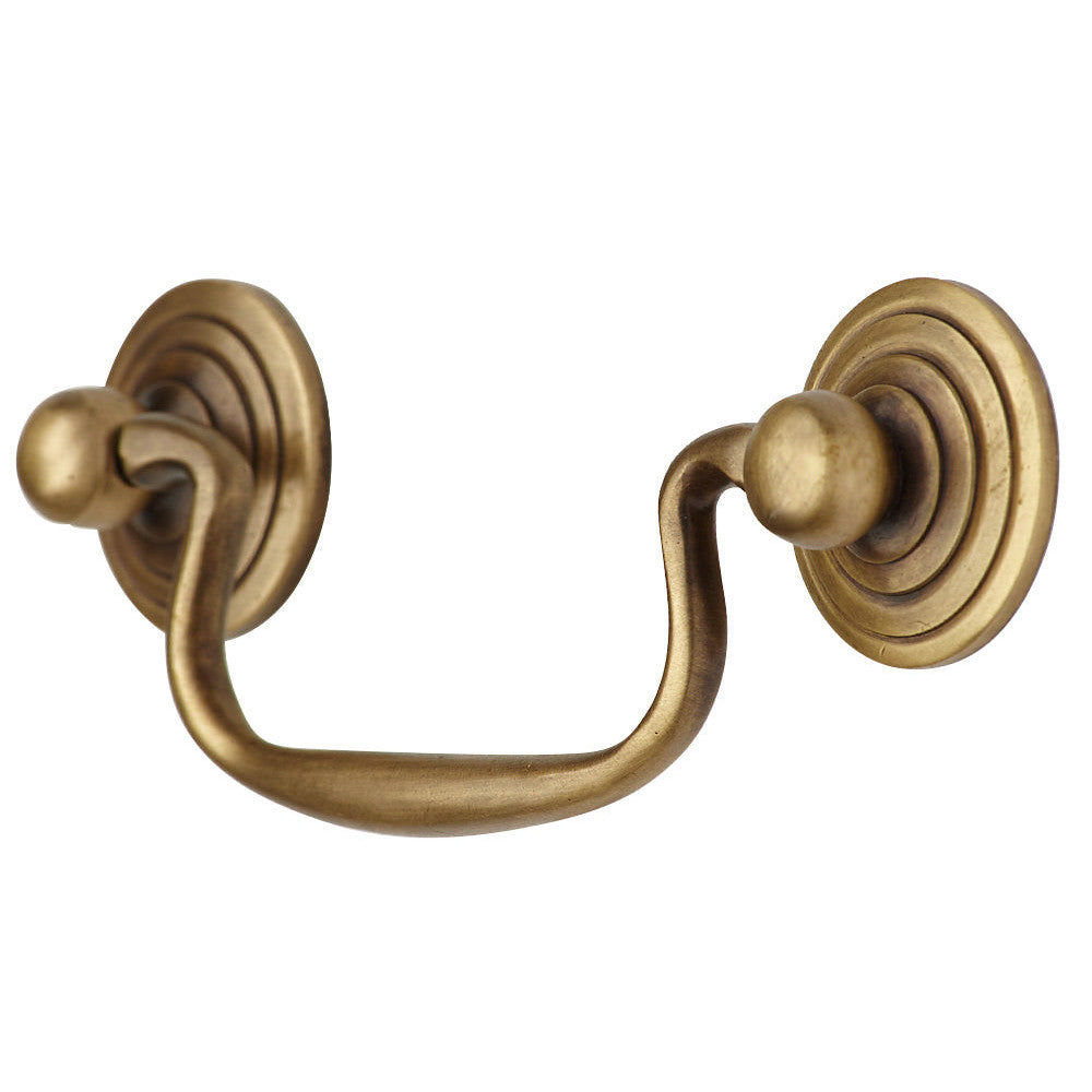 COPPER MOUNTAIN HARDWARE 4 3/8 Inch Solid Brass Cabinet Pull (Antique Brass Finish)