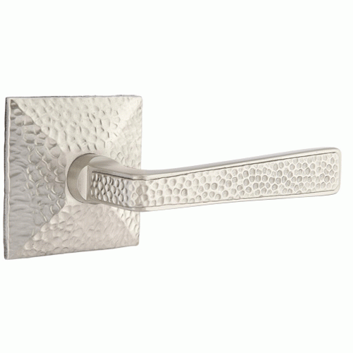 EMTEK Emtek Craftsman Mission Style Hammered Lever With Hammered Rosette