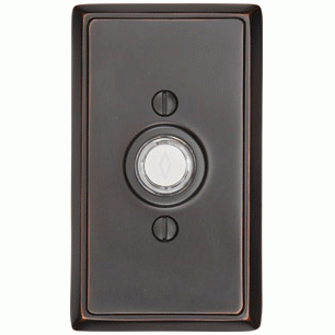 EMTEK Emtek 2403 Doorbell Button with Rectangular Rosette