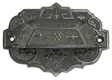 COPPER MOUNTAIN HARDWARE 4 3/8 Inch Overall Solid Brass Eastlake Cup & Bin Pull With Backplate