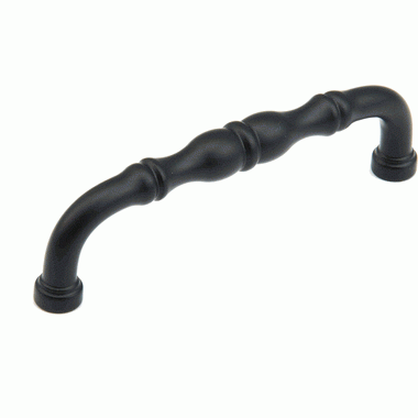 SCHAUB 4 5/16 Inch (4 Inch c-c) Colonial Pull (Matte Black Finish)