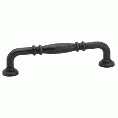 EMTEK 4 5/8 Inch (4 Inch c-c) Tuscany Bronze Ribbed Pull (Medium Bronze Finish)