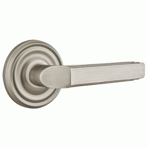 EMTEK Solid Brass Milano Lever With Regular Rosette