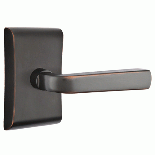 EMTEK Solid Brass Sion Lever With Neos Rosette