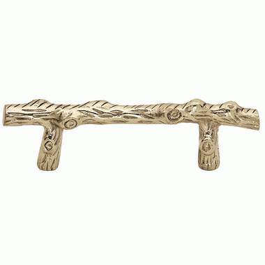 COPPER MOUNTAIN HARDWARE 4 1/2 Inch Tree Branch Cabinet Pull (Polished Brass Finish)