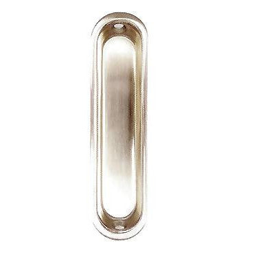 DELTANA 4 Inch Oval Solid Brass Pocket Door Pull