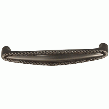 COPPER MOUNTAIN HARDWARE 4 Inch Overall (3 3/4 Inch c-c) Solid Brass Georgian Roped Style Pull (Antique Nickel Finish)