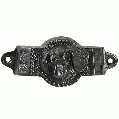 COPPER MOUNTAIN HARDWARE 4 Inch Overall (3 1/2 Inch c-c) Solid Brass Golden Retriever Rectangular Cup Pull (Oil Rubbed Bronze Finish)