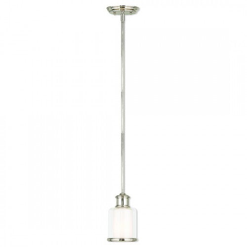 1 Light Polished Nickel Single Pendant Livex