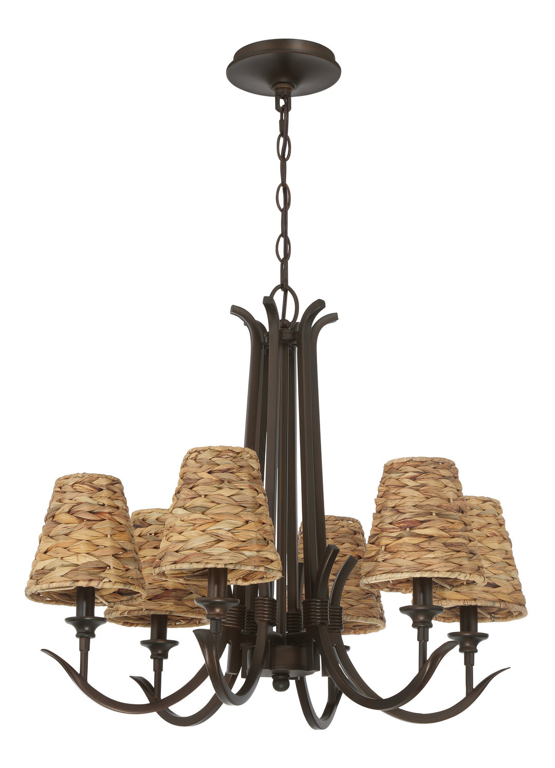 CRAFTMADE Kokomo 6 Light Chandelier in Aged Bronze Brushed