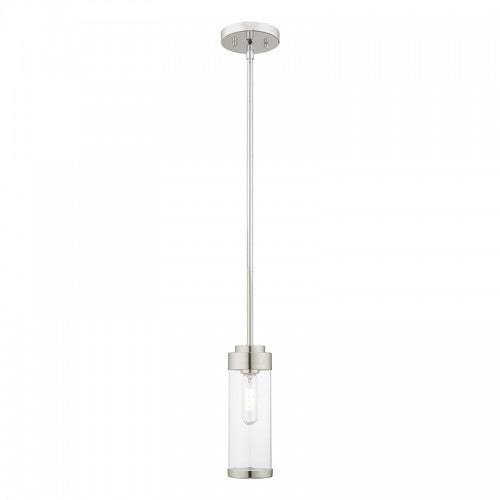 1 Light Polished Chrome Single Pendant Livex