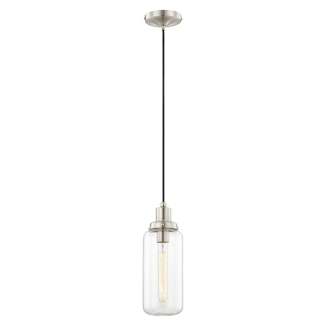 1 Light Brushed Nickel Single Pendant Livex