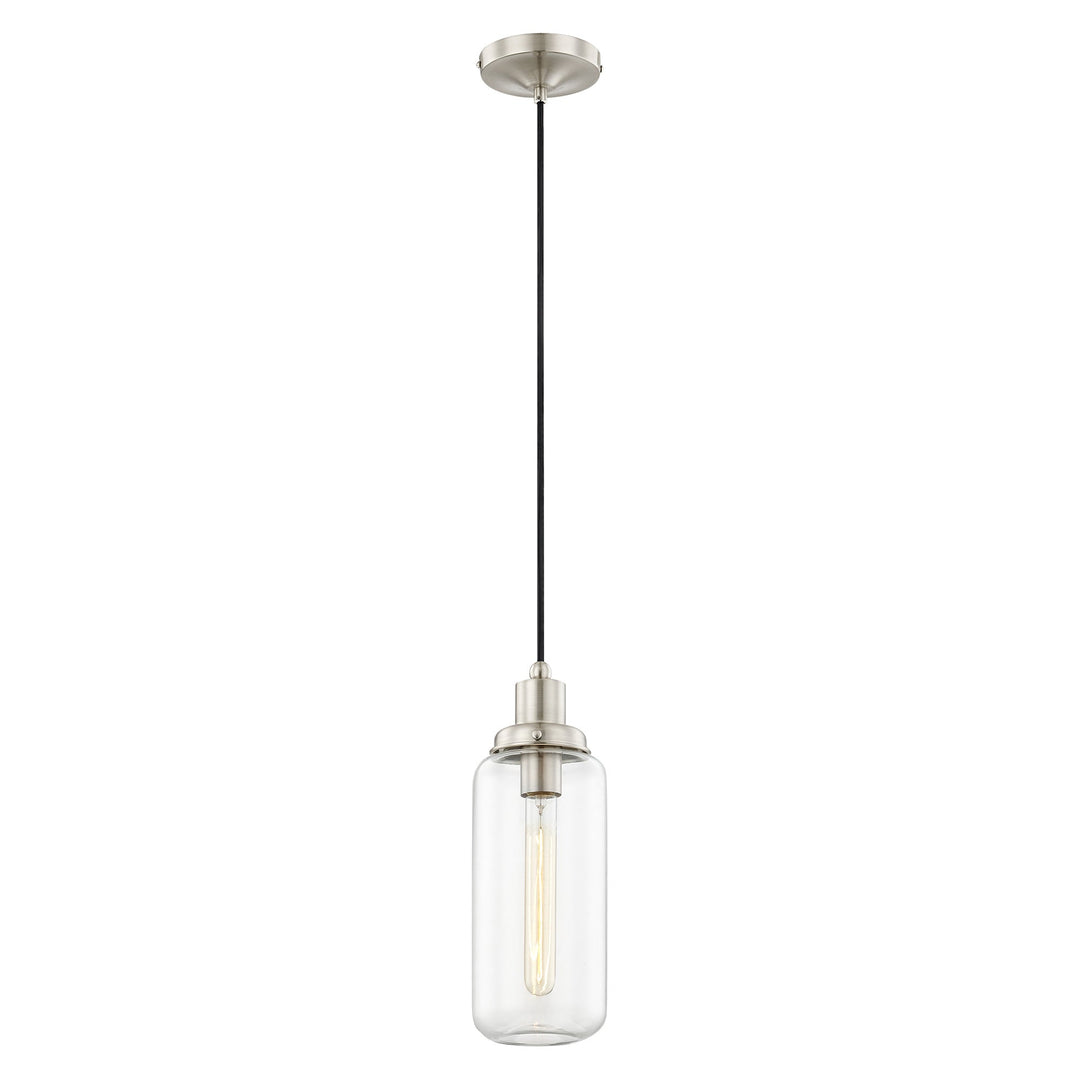 1 Light Brushed Nickel Single Pendant Livex