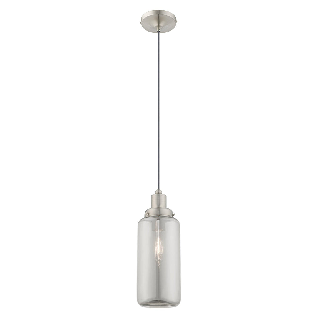 1 Light Brushed Nickel Single Pendant Livex