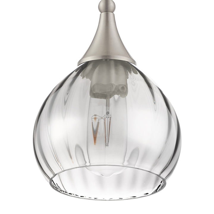 1 Light Brushed Nickel Single Pendant Livex