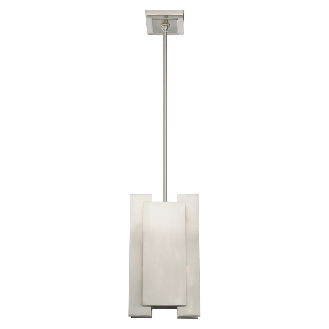 1 Light Brushed Nickel Single Pendant Livex