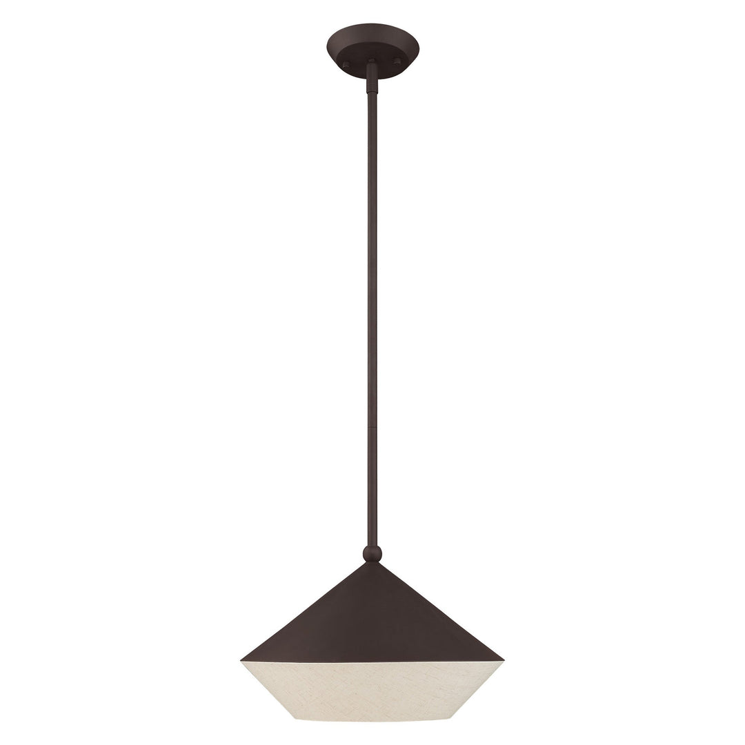 1 Light Bronze Single Pendant Livex