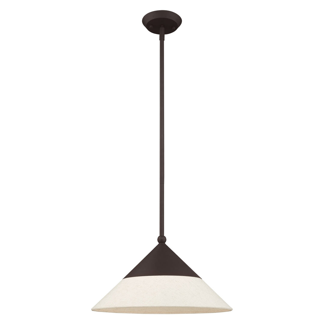 1 Light Bronze Single Pendant Livex