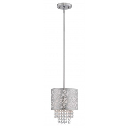 1 Light Polished Chrome Single Pendant Livex