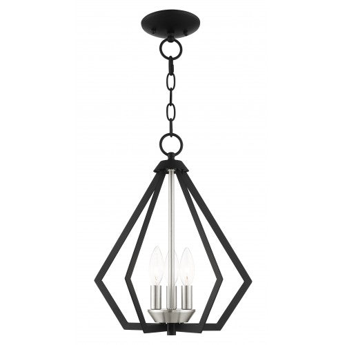 3 Light Black Chandelier Livex