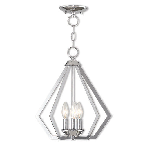 3 Light Polished Chrome Chandelier/Ceiling Mount Livex